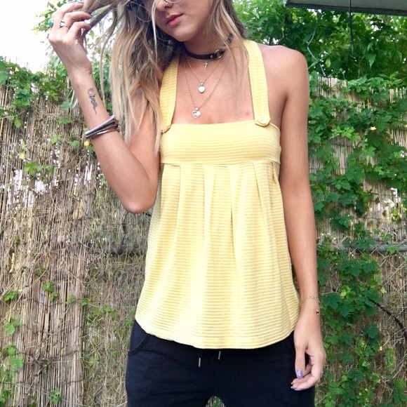 yellow babydoll top